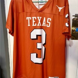 Champion Orange V-Neck Athletic Jersey with White Tag